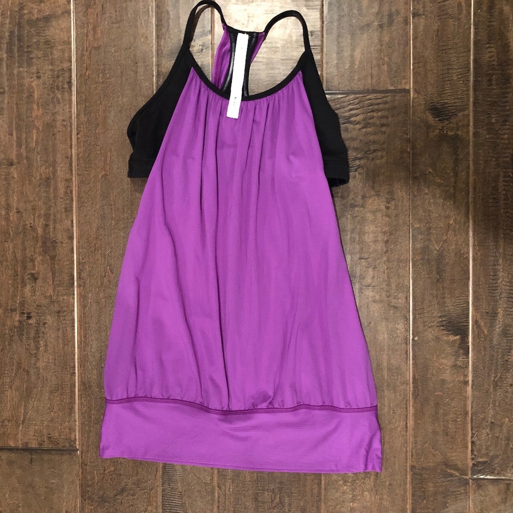 Lululemon Exercise Tank Top with Bra - Purple